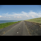 Der Deich durch das IJsselmeer Richtung Lelystad